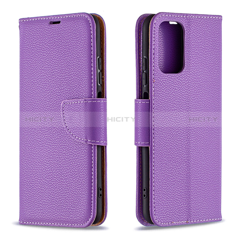 Coque Portefeuille Livre Cuir Etui Clapet B06F pour Xiaomi Redmi Note 10 4G Violet Plus