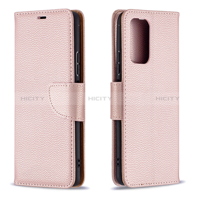 Coque Portefeuille Livre Cuir Etui Clapet B06F pour Xiaomi Redmi Note 10 Pro 4G Or Rose Plus