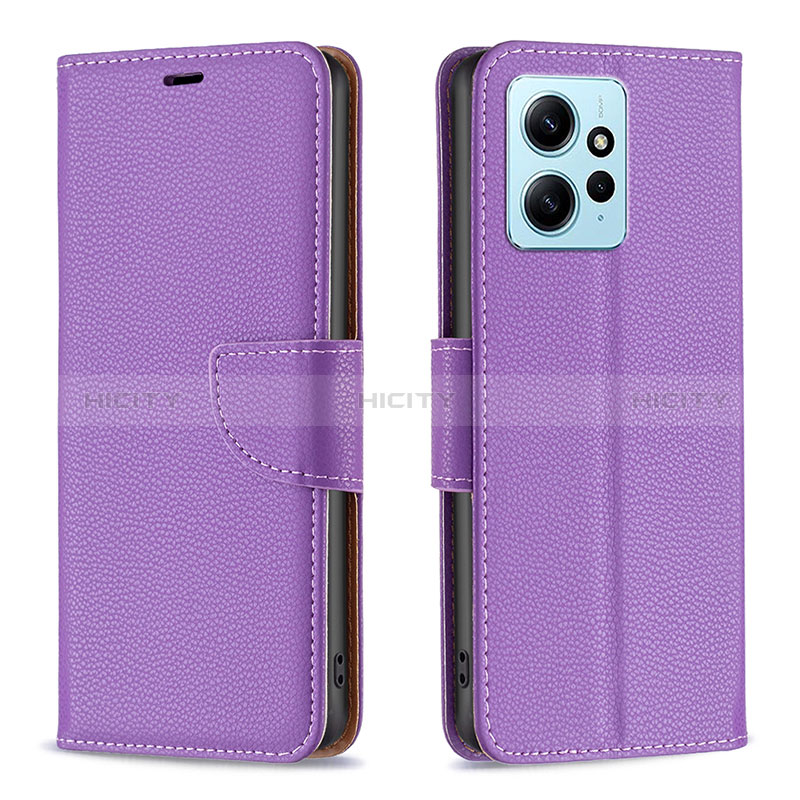 Coque Portefeuille Livre Cuir Etui Clapet B06F pour Xiaomi Redmi Note 12 4G Violet Plus