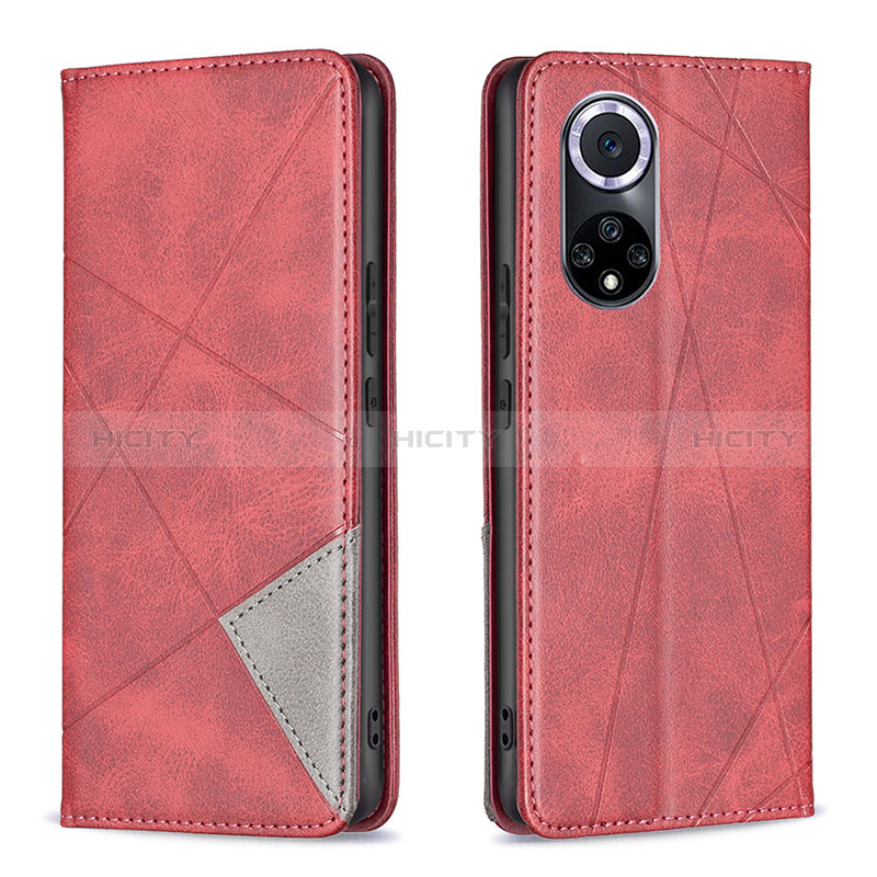 Coque Portefeuille Livre Cuir Etui Clapet B07F pour Huawei Honor 50 5G Rouge Plus