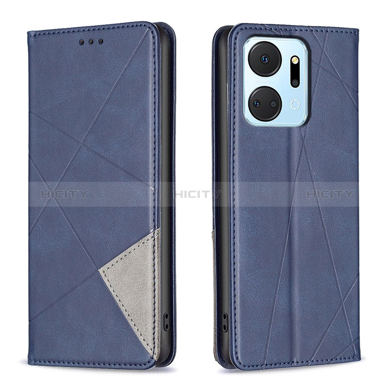 Coque Portefeuille Livre Cuir Etui Clapet B07F pour Huawei Honor X7a Bleu Plus