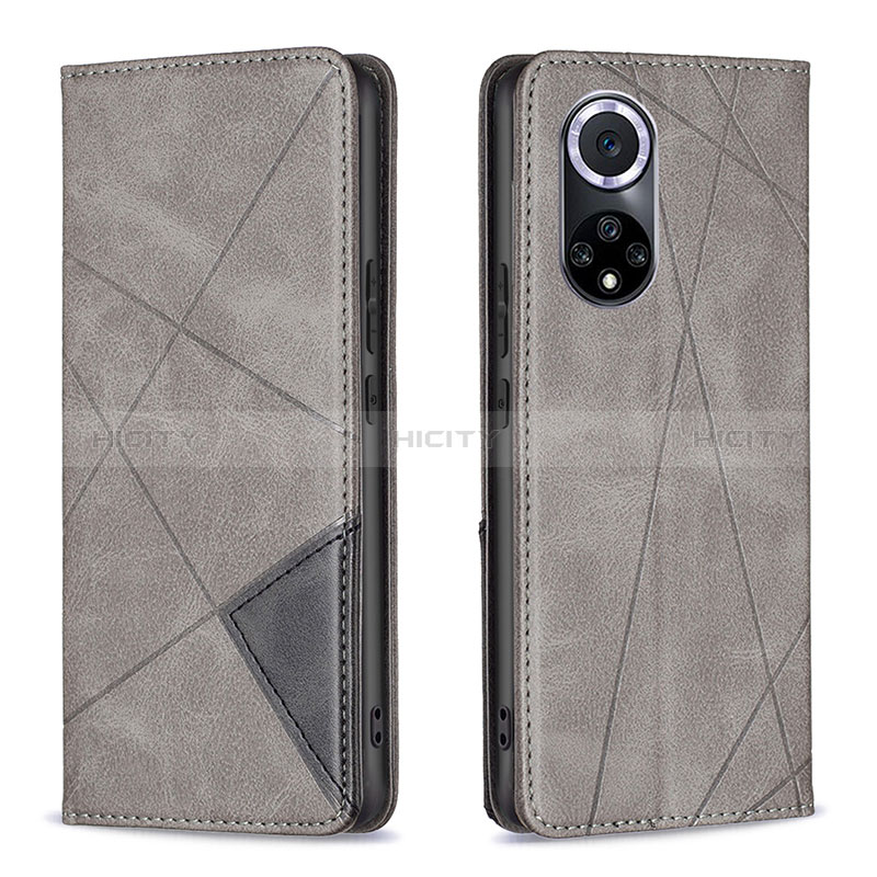 Coque Portefeuille Livre Cuir Etui Clapet B07F pour Huawei Nova 9 Gris Plus