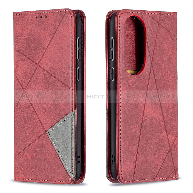 Coque Portefeuille Livre Cuir Etui Clapet B07F pour Huawei P50 Pro Rouge Plus