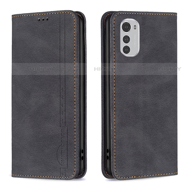 Coque Portefeuille Livre Cuir Etui Clapet B07F pour Motorola Moto E32s Noir Plus