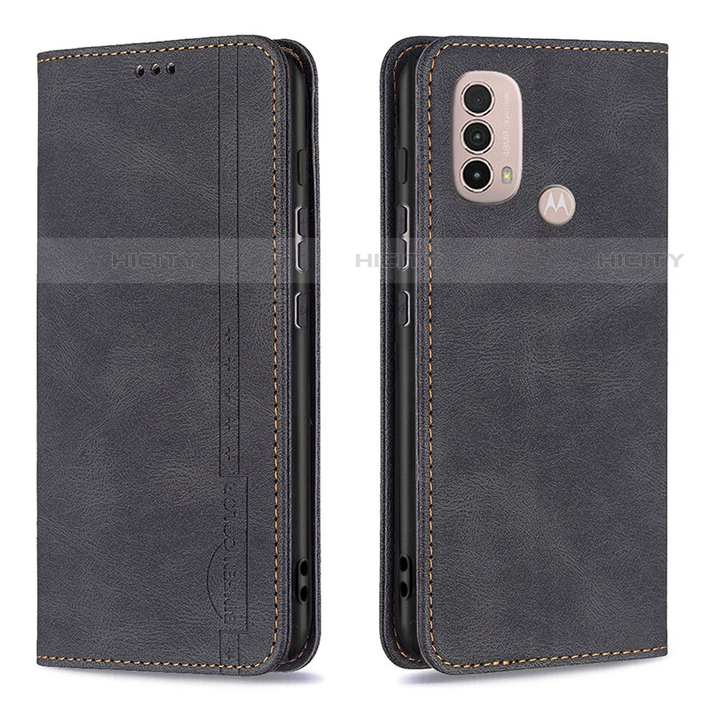 Coque Portefeuille Livre Cuir Etui Clapet B07F pour Motorola Moto E40 Noir Plus