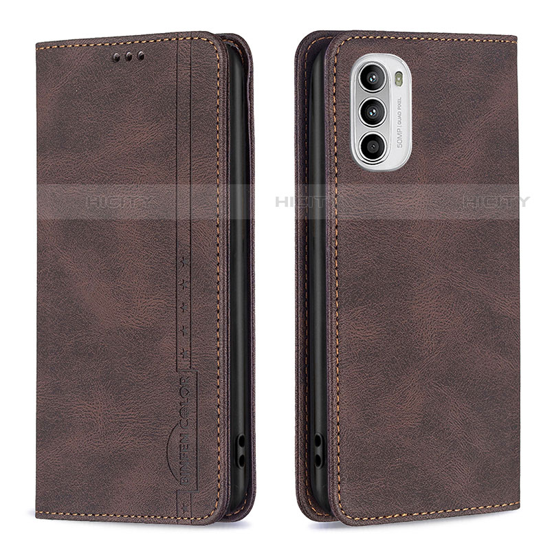 Coque Portefeuille Livre Cuir Etui Clapet B07F pour Motorola Moto Edge (2022) 5G Marron Plus