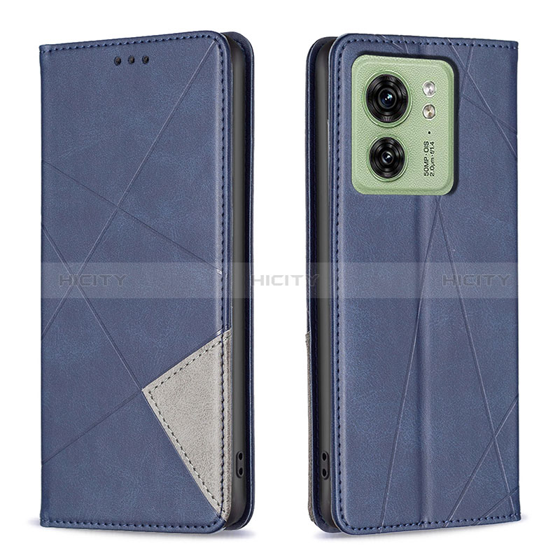 Coque Portefeuille Livre Cuir Etui Clapet B07F pour Motorola Moto Edge (2023) 5G Bleu Plus