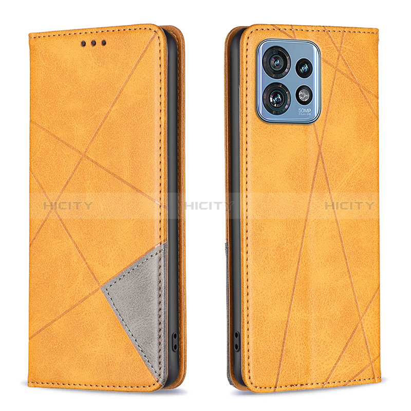 Coque Portefeuille Livre Cuir Etui Clapet B07F pour Motorola Moto Edge Plus (2023) 5G Brun Clair Plus