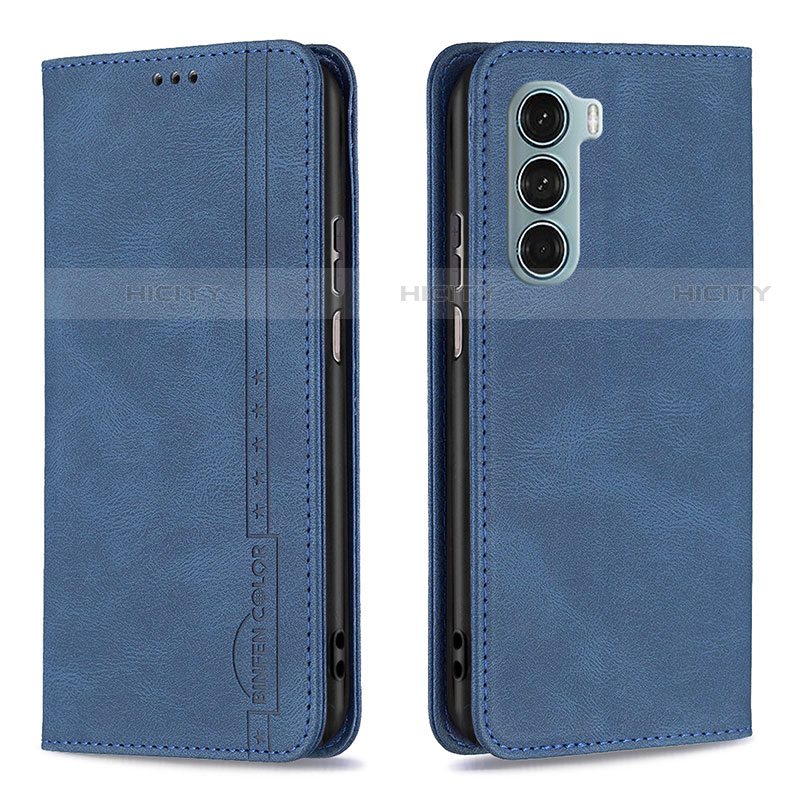 Coque Portefeuille Livre Cuir Etui Clapet B07F pour Motorola Moto Edge S30 5G Bleu Plus