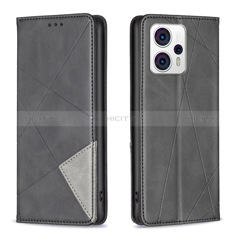 Coque Portefeuille Livre Cuir Etui Clapet B07F pour Motorola Moto G23 Noir Plus