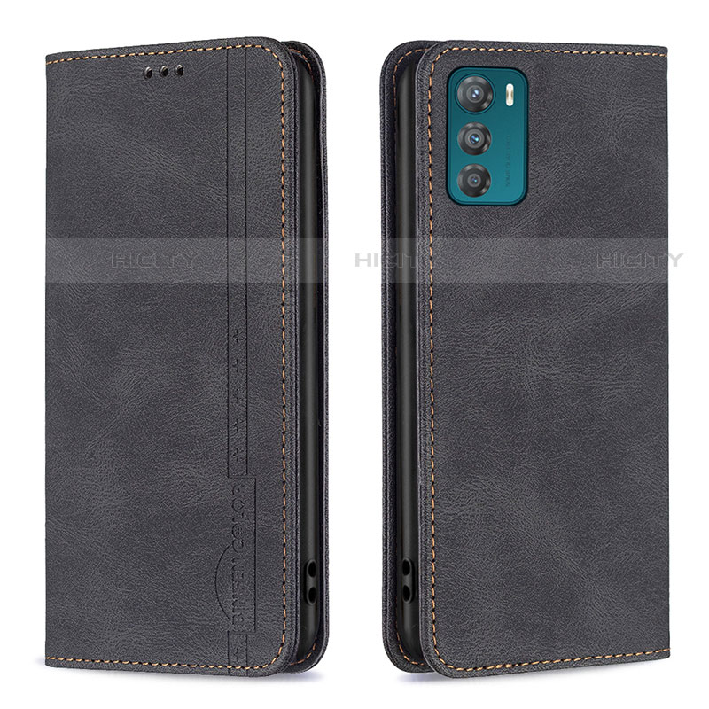 Coque Portefeuille Livre Cuir Etui Clapet B07F pour Motorola Moto G42 Noir Plus