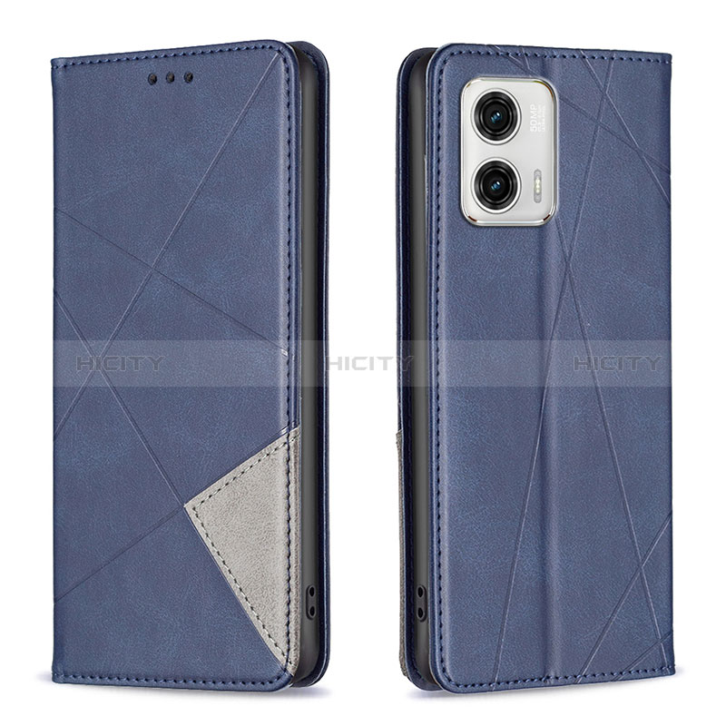 Coque Portefeuille Livre Cuir Etui Clapet B07F pour Motorola Moto G73 5G Bleu Plus