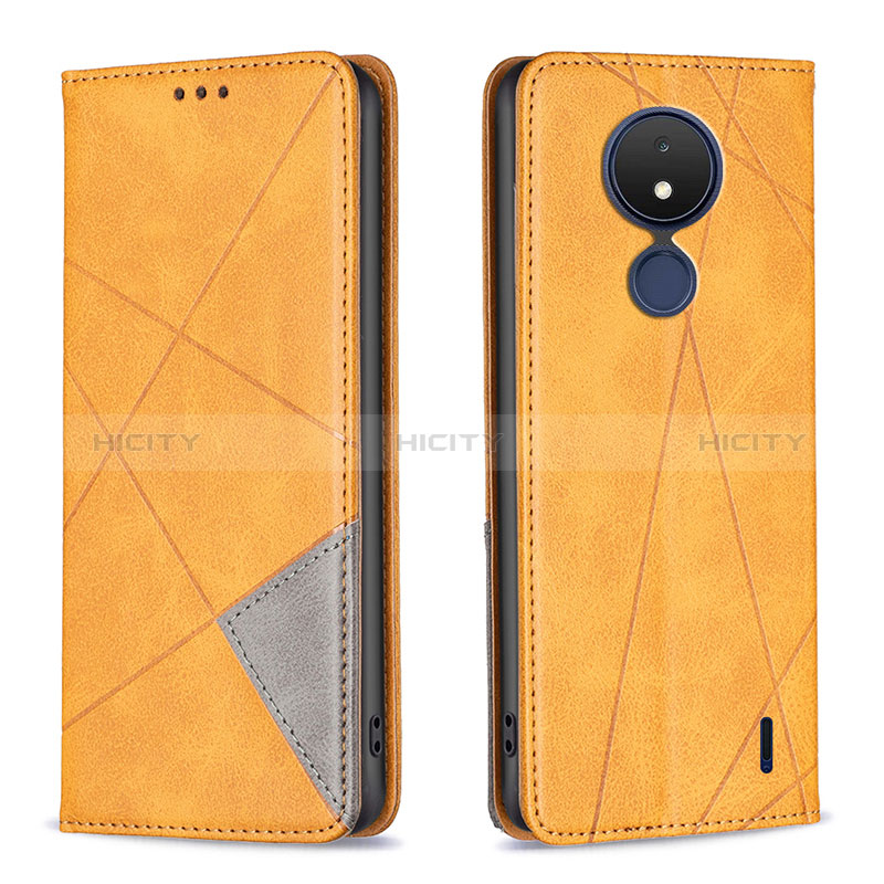 Coque Portefeuille Livre Cuir Etui Clapet B07F pour Nokia C21 Brun Clair Plus