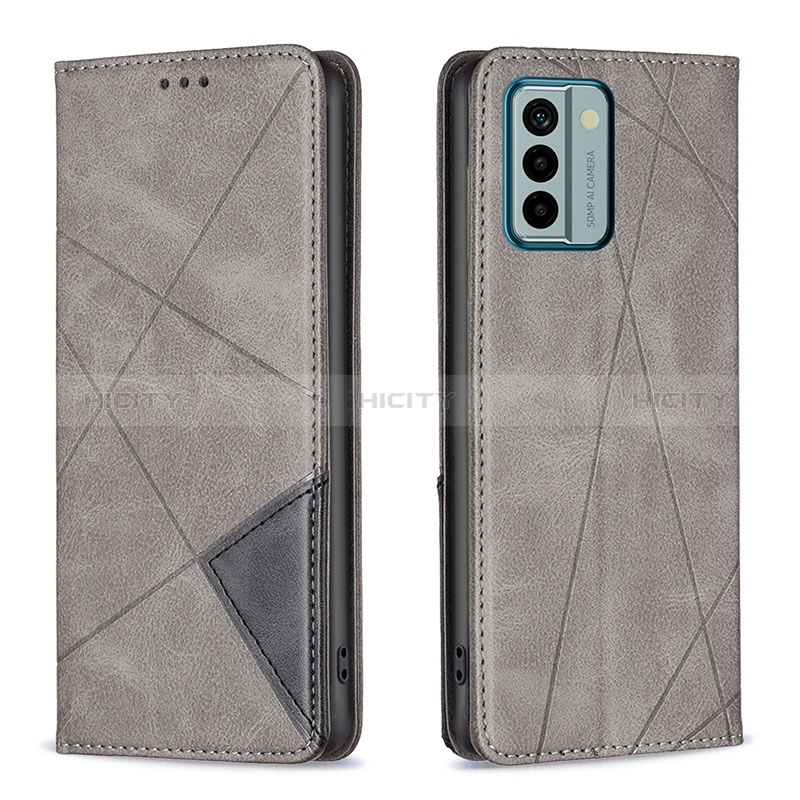 Coque Portefeuille Livre Cuir Etui Clapet B07F pour Nokia G22 Gris Plus