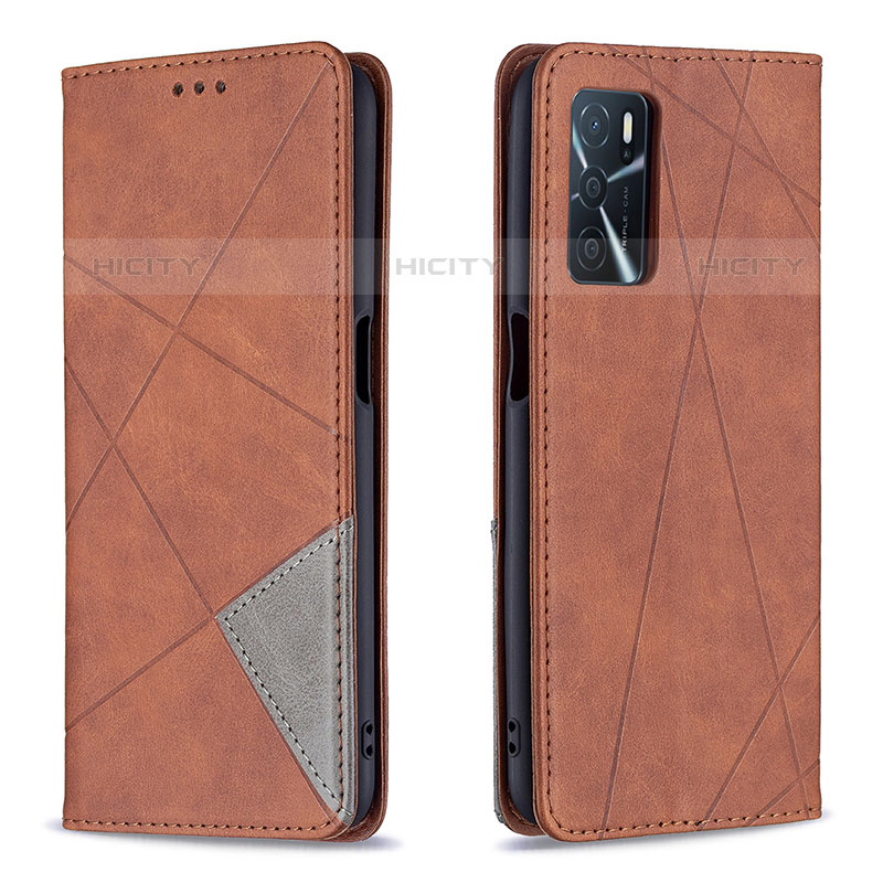 Coque Portefeuille Livre Cuir Etui Clapet B07F pour Oppo A16s Marron Plus