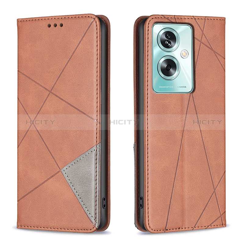 Coque Portefeuille Livre Cuir Etui Clapet B07F pour Oppo A2 5G Marron Plus