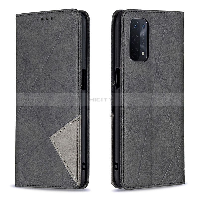 Coque Portefeuille Livre Cuir Etui Clapet B07F pour Oppo A54 5G Noir Plus