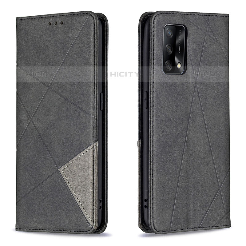 Coque Portefeuille Livre Cuir Etui Clapet B07F pour Oppo A74 4G Noir Plus