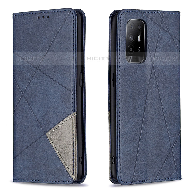 Coque Portefeuille Livre Cuir Etui Clapet B07F pour Oppo F19 Pro+ Plus 5G Bleu Plus