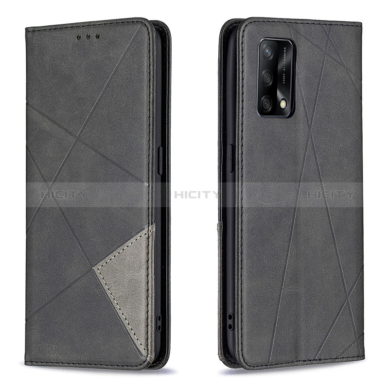 Coque Portefeuille Livre Cuir Etui Clapet B07F pour Oppo F19s Noir Plus