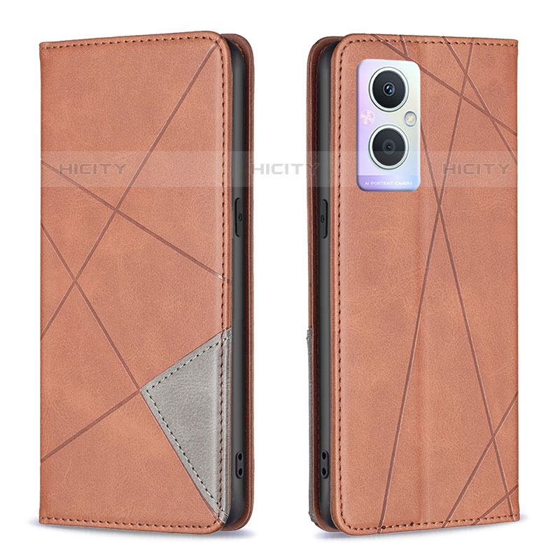 Coque Portefeuille Livre Cuir Etui Clapet B07F pour Oppo F21s Pro 5G Marron Plus