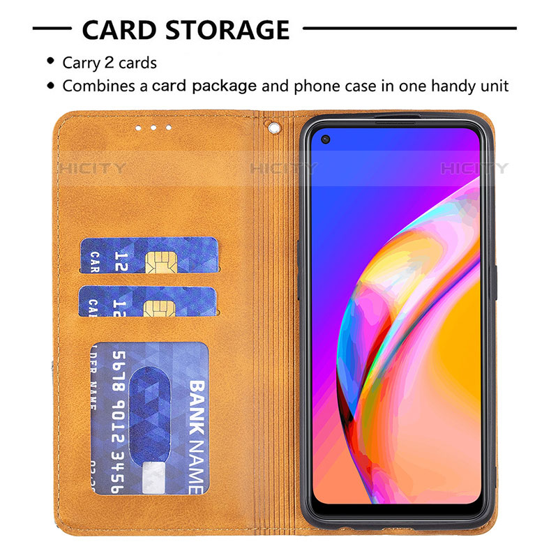 Coque Portefeuille Livre Cuir Etui Clapet B07F pour Oppo Reno5 Z 5G Plus