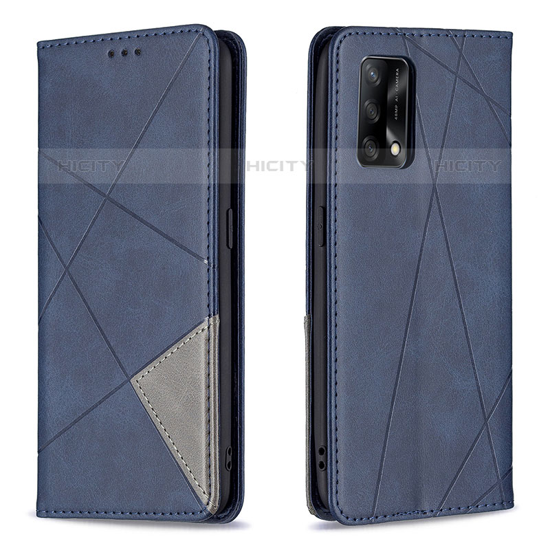 Coque Portefeuille Livre Cuir Etui Clapet B07F pour Oppo Reno6 Lite Bleu Plus