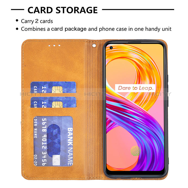 Coque Portefeuille Livre Cuir Etui Clapet B07F pour Realme 8 Pro Plus