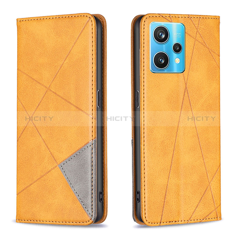 Coque Portefeuille Livre Cuir Etui Clapet B07F pour Realme 9 4G Brun Clair Plus