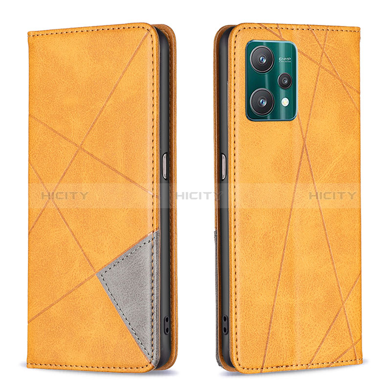 Coque Portefeuille Livre Cuir Etui Clapet B07F pour Realme 9 5G Brun Clair Plus