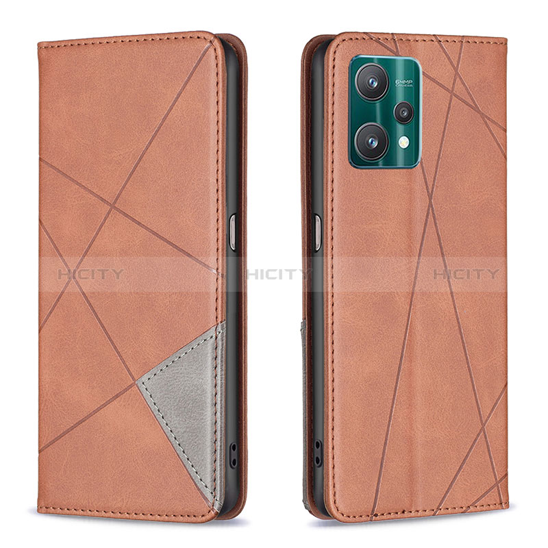 Coque Portefeuille Livre Cuir Etui Clapet B07F pour Realme 9 Pro 5G Marron Plus