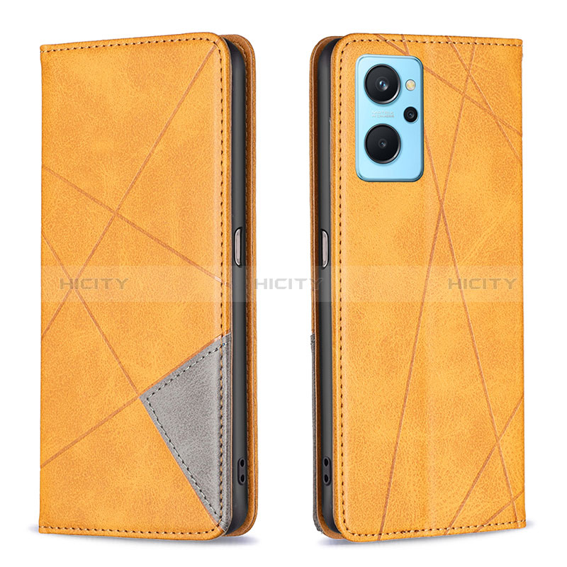 Coque Portefeuille Livre Cuir Etui Clapet B07F pour Realme 9i 4G Brun Clair Plus