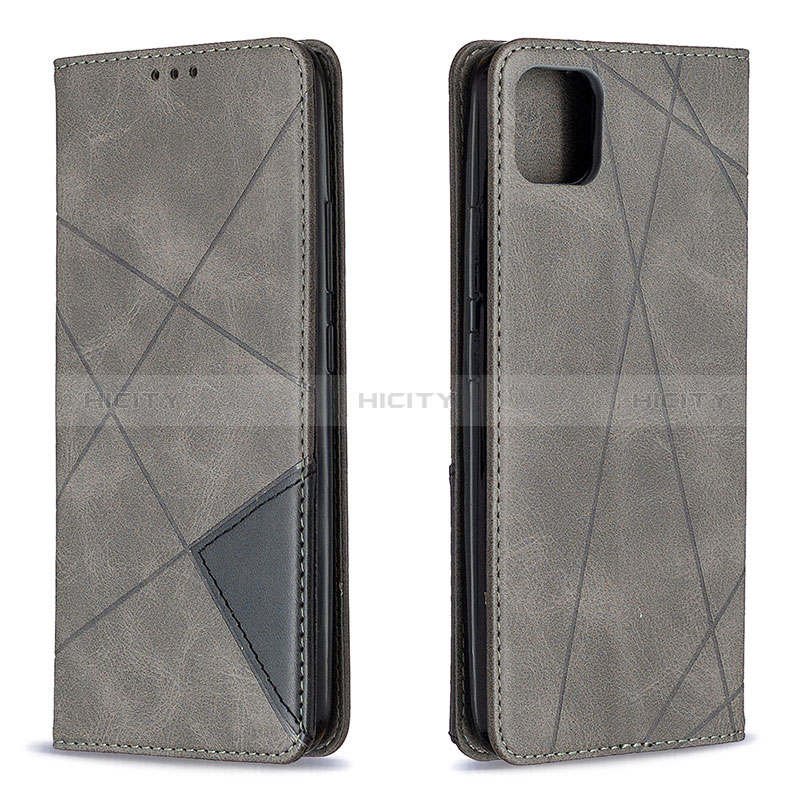 Coque Portefeuille Livre Cuir Etui Clapet B07F pour Realme C11 (2021) Gris Plus