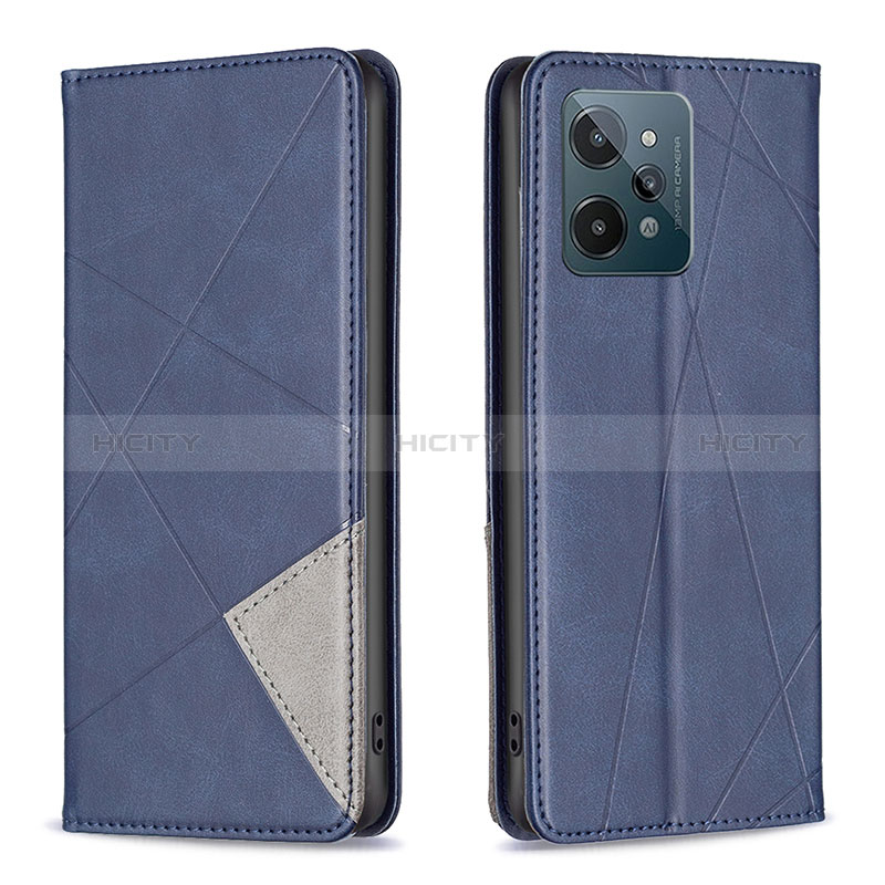 Coque Portefeuille Livre Cuir Etui Clapet B07F pour Realme C31 Bleu Plus