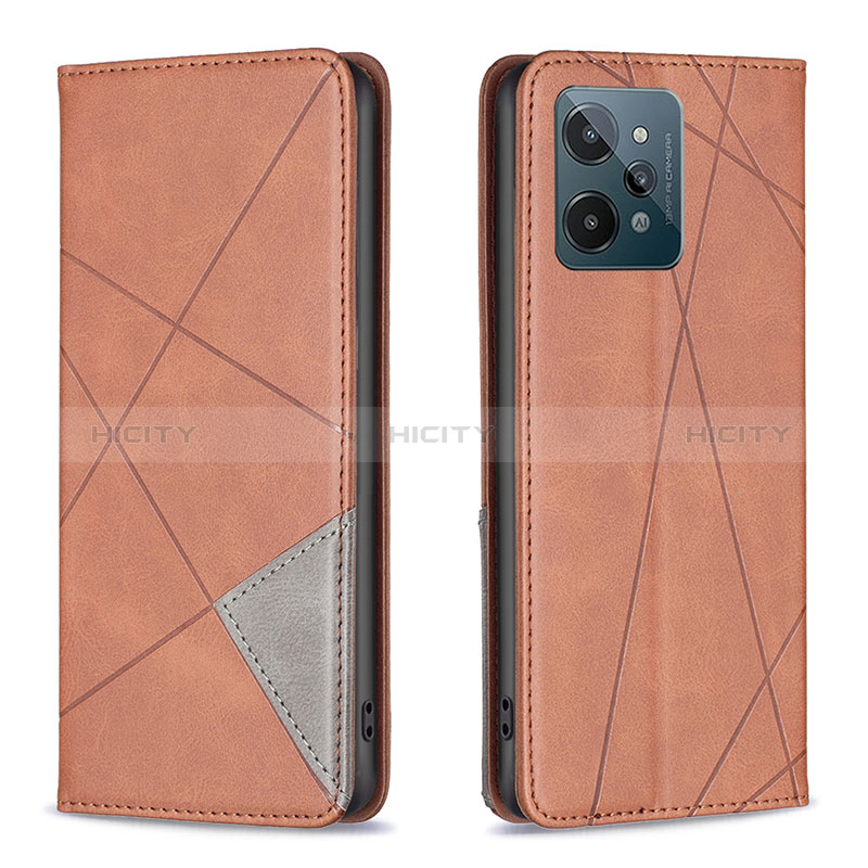 Coque Portefeuille Livre Cuir Etui Clapet B07F pour Realme C31 Marron Plus