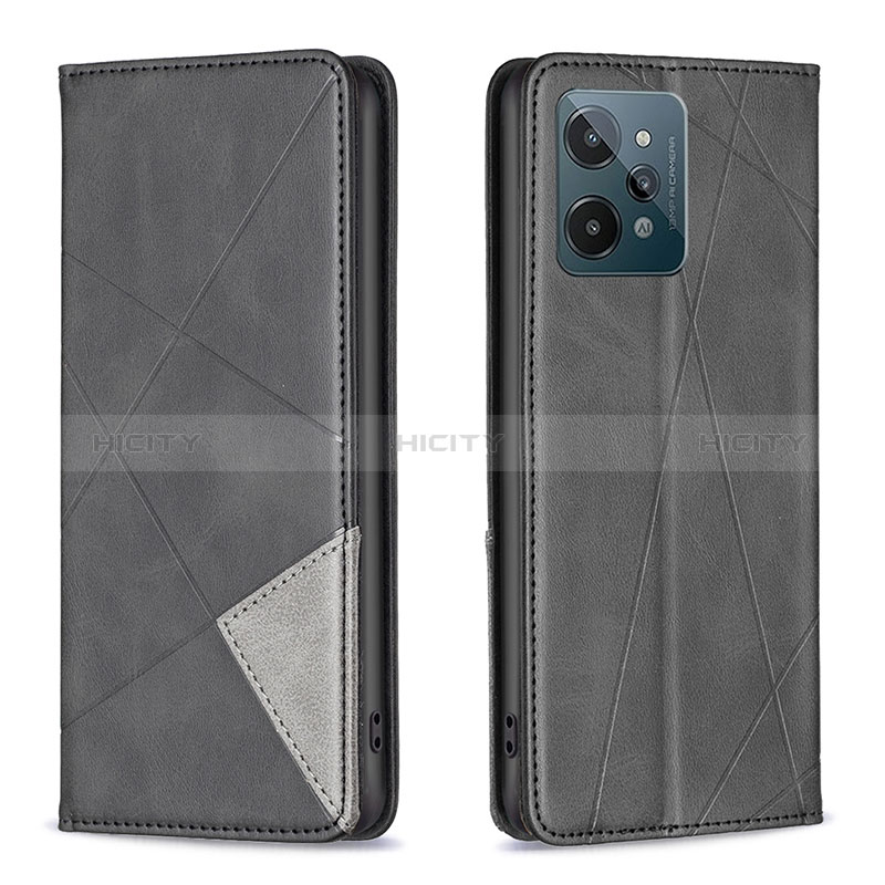 Coque Portefeuille Livre Cuir Etui Clapet B07F pour Realme C31 Noir Plus