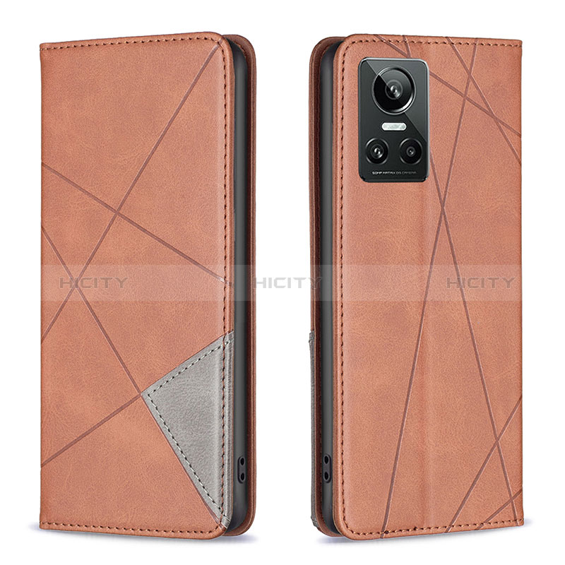 Coque Portefeuille Livre Cuir Etui Clapet B07F pour Realme GT Neo3 5G Marron Plus