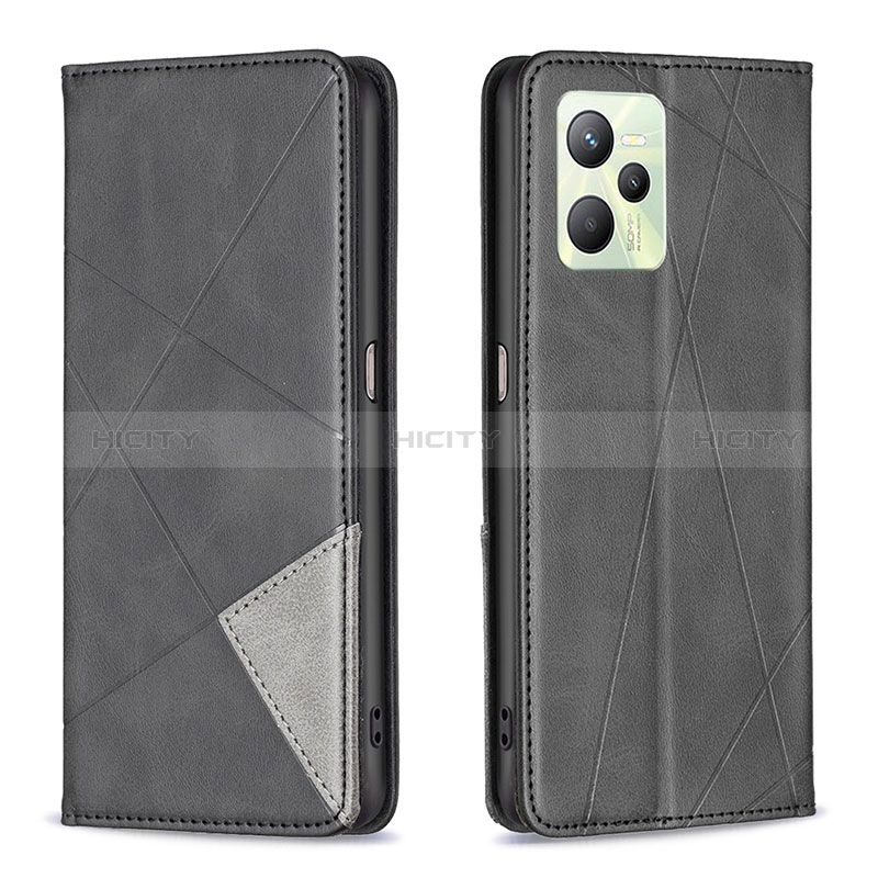 Coque Portefeuille Livre Cuir Etui Clapet B07F pour Realme Narzo 50A Prime Noir Plus