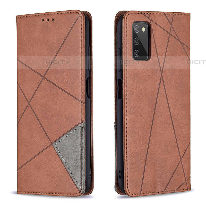 Coque Portefeuille Livre Cuir Etui Clapet B07F pour Samsung Galaxy A03s Marron Plus