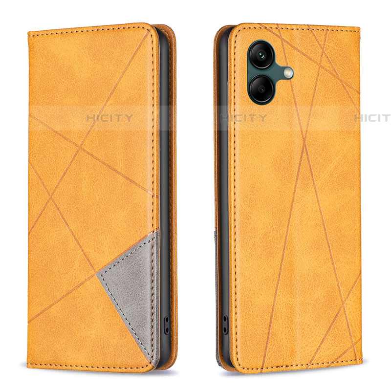 Coque Portefeuille Livre Cuir Etui Clapet B07F pour Samsung Galaxy A04E Brun Clair Plus