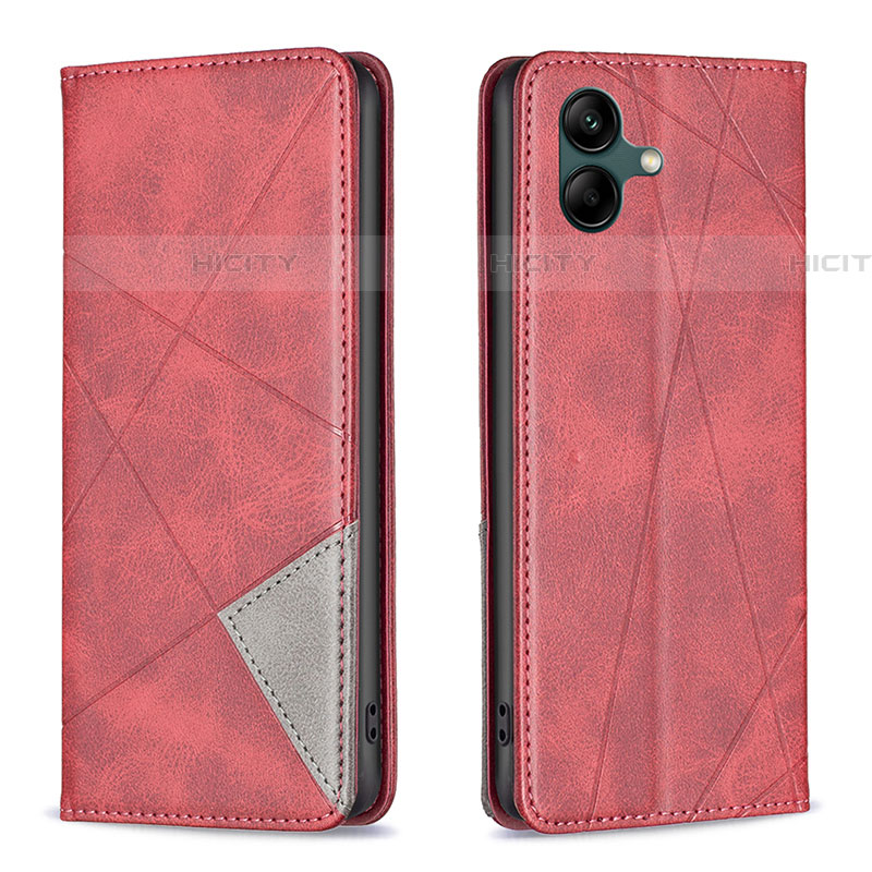 Coque Portefeuille Livre Cuir Etui Clapet B07F pour Samsung Galaxy A04E Rouge Plus