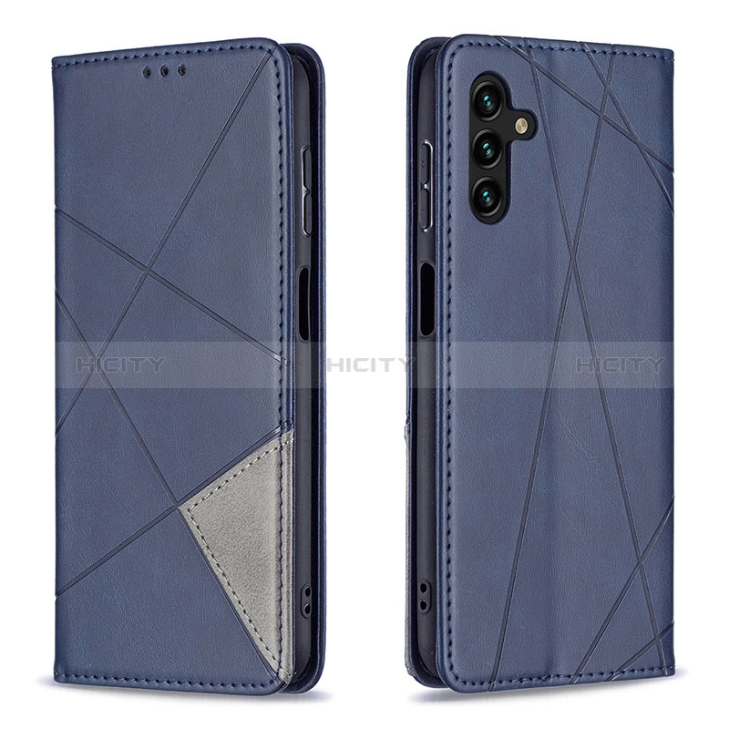 Coque Portefeuille Livre Cuir Etui Clapet B07F pour Samsung Galaxy A04s Bleu Plus