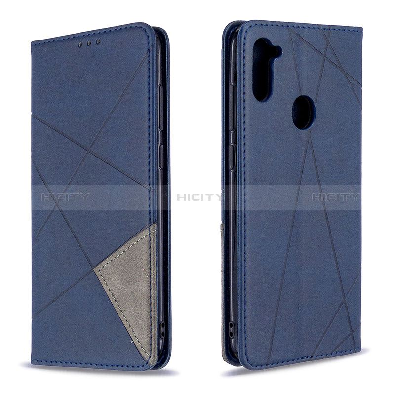 Coque Portefeuille Livre Cuir Etui Clapet B07F pour Samsung Galaxy A11 Bleu Plus