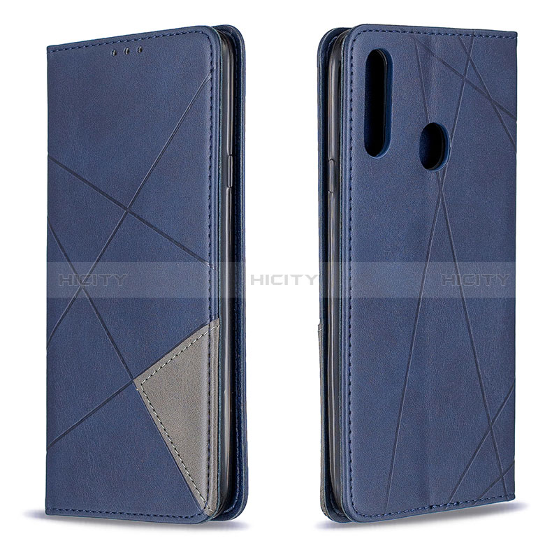 Coque Portefeuille Livre Cuir Etui Clapet B07F pour Samsung Galaxy A20s Bleu Plus