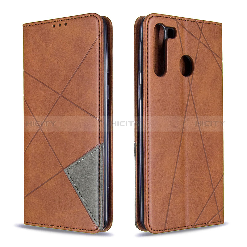 Coque Portefeuille Livre Cuir Etui Clapet B07F pour Samsung Galaxy A21 Marron Plus