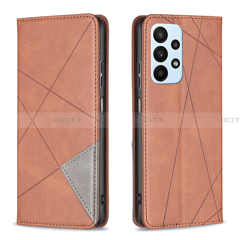 Coque Portefeuille Livre Cuir Etui Clapet B07F pour Samsung Galaxy A23 4G Marron Plus