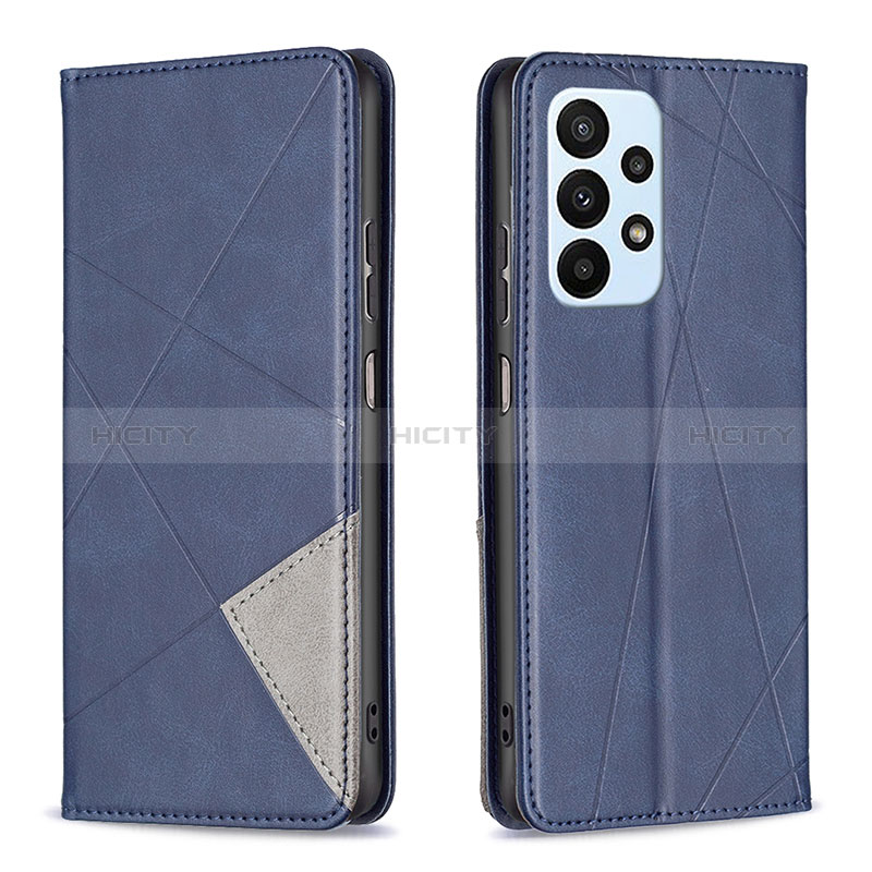 Coque Portefeuille Livre Cuir Etui Clapet B07F pour Samsung Galaxy A23 5G Bleu Plus