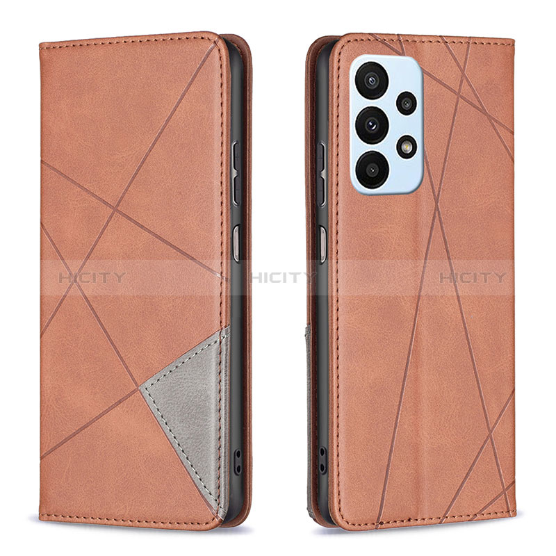 Coque Portefeuille Livre Cuir Etui Clapet B07F pour Samsung Galaxy A23 5G Marron Plus