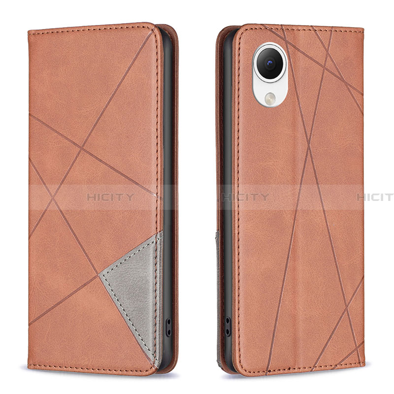 Coque Portefeuille Livre Cuir Etui Clapet B07F pour Samsung Galaxy A23 5G SC-56C Marron Plus