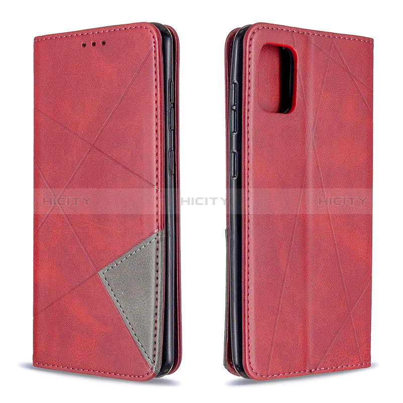 Coque Portefeuille Livre Cuir Etui Clapet B07F pour Samsung Galaxy A31 Rouge Plus